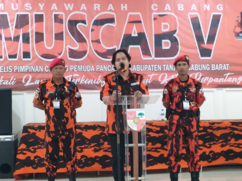 Ketua MPC Pemuda Pancasila Tanjab Barat terpilih Syufrayogi Syaiful.